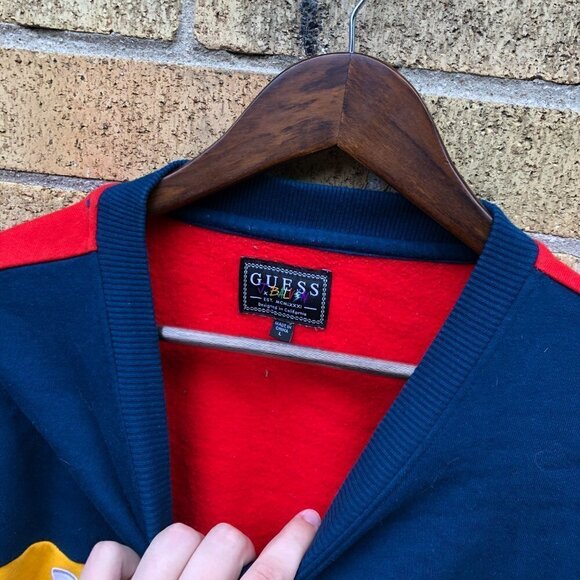 Guess X J Balvin Striped Crewneck Sweater Large - Picture 5 of 5